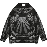 Oversize Graffiti Knitted Sweater