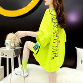 Oversize Korean Style Loose Pocket T Shirt Green / M