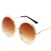 Oversized Round Sunglasses UV400 Polycarbonate Frame