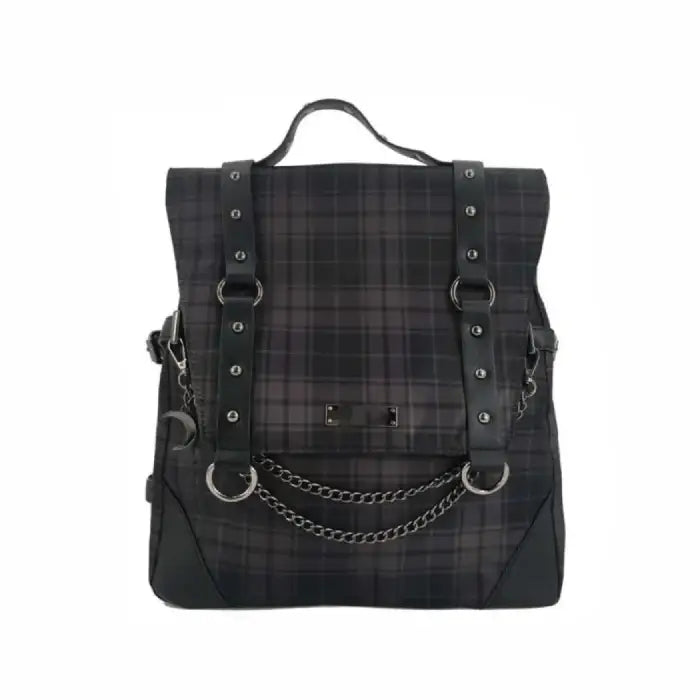 Plaid Gothic Backpack - Black / One Size - Backpacks