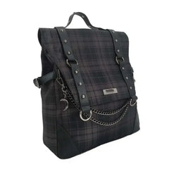 Plaid Gothic Backpack - Black / One Size - Backpacks