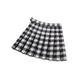 Plaid Pattern Mini Skirt for Summer Outfits black2 / XS