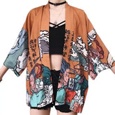Polyester Japanese Traditional Kimono with Three Quarter