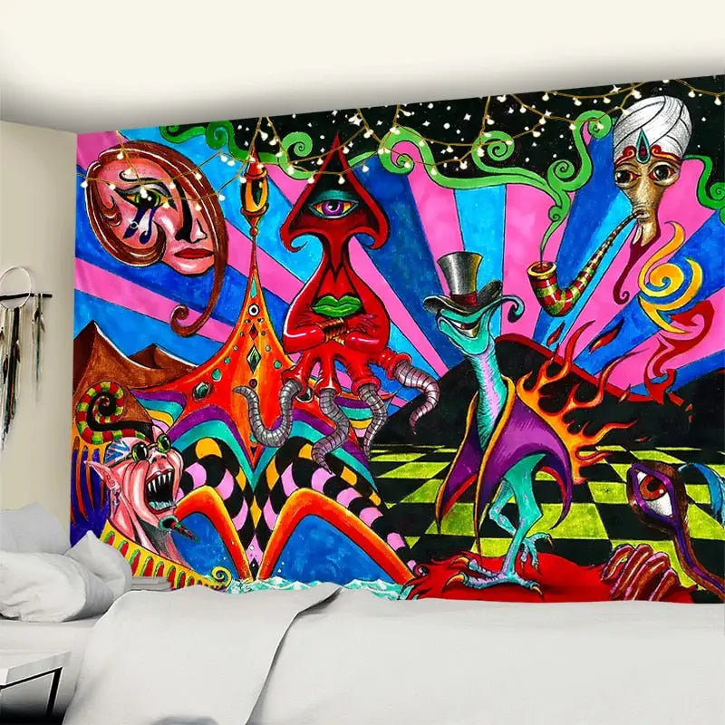 Psychedelic Mushroom Bohemian Home Decor Wall Tapestry
