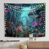 Psychedelic Mushroom Tapestry Wall Decor A / 95x73