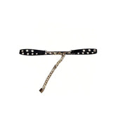 PU Leather Punk Chain Thin Buckle Belt