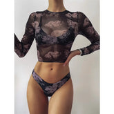 Purple Dragon Bikini with Long-Sleeve