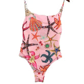 Push Up Starfish Print Monokini