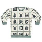 Quilt Pattern Christmas Sweatshirt for a Festive Wonderland