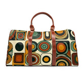 Retro-Aesthetic Area Travel Bag with Geometric Pattern 20’’