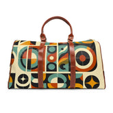 Retro-Area Travel Bags with Mid-Century Geometric Shapes