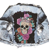 Retro Cute Skull Denim Jacket