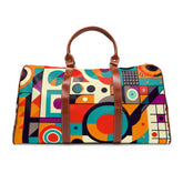 Retro Patterned Area Travel Bag with Geometric Design 20’’