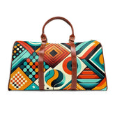 Retro Travel Bag with Bold Geometric Pattern 20’’ x 12’’