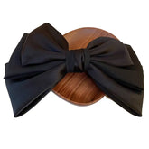 Satin Oversized Bow Barrette Clips