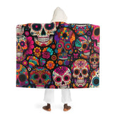 Serena Calavera - Sugar Skull Hooded Sherpa Blanket