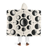 Serena Luna - Moon Phases Hooded Sherpa Blanket