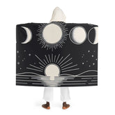 Serena Mystic - Moon Phases Hooded Sherpa Blanket