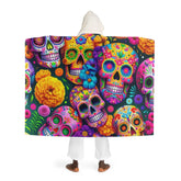 ’Serena Nocturne - Sugar Skull Hooded Sherpa Blanket’