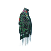 Shawl Double Peacock Silk Pashmina Tassel Cloak Poncho
