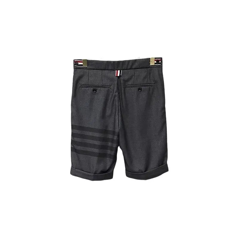 Simple Four-Bar Shorts - Gray / M - Short Pants