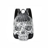 Skeleton Head 3D Embossed PU Leather Backpack