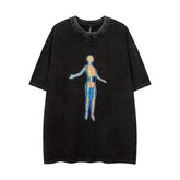 Skeleton Vaporwave Washed T-Shirt