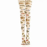 Soft and Heat-Resistant Stretchy Fish Print Tights