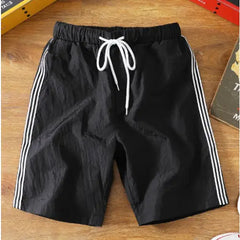 Solid Black Waterproof Beach Shorts - Short Pants