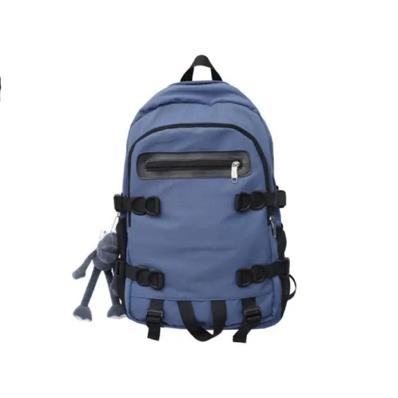 Solid Color Frog Multi-function Backpack - Blue / One Size