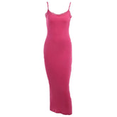 Solid Color Strapless Backless Lace Long Dress