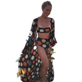 Split Joint High Waist Three-Piece Bikini Set