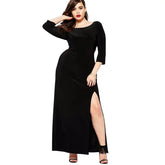 Split Plus Size Slim-Fit Dress