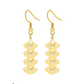 Pendientes colgantes de acero inoxidable con forma de anzuelo para banquetes