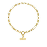 Stainless Steel Hanging Bar Pendant Necklace Gold