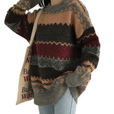 Striped Oversized Knitted Sweater