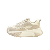Suede Chunky Platform Lace Up Sneakers