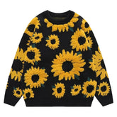 Sunflower Knitted Oversize Cottagecore Sweater