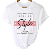 T-shirts Tops With Short Sleeve Cartoon Prints