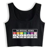 The Bisexual Agenda Crop Tank Top