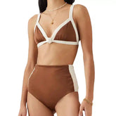 Tie-Dye Lace and Stripe Bikini Set