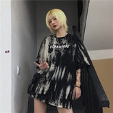 Tie Dye Oversized T Shirt Othowehne Gray Black