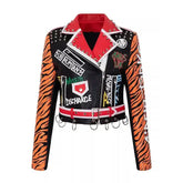 Tiger Rock Motorcycle PU Vegan Leather Jacket