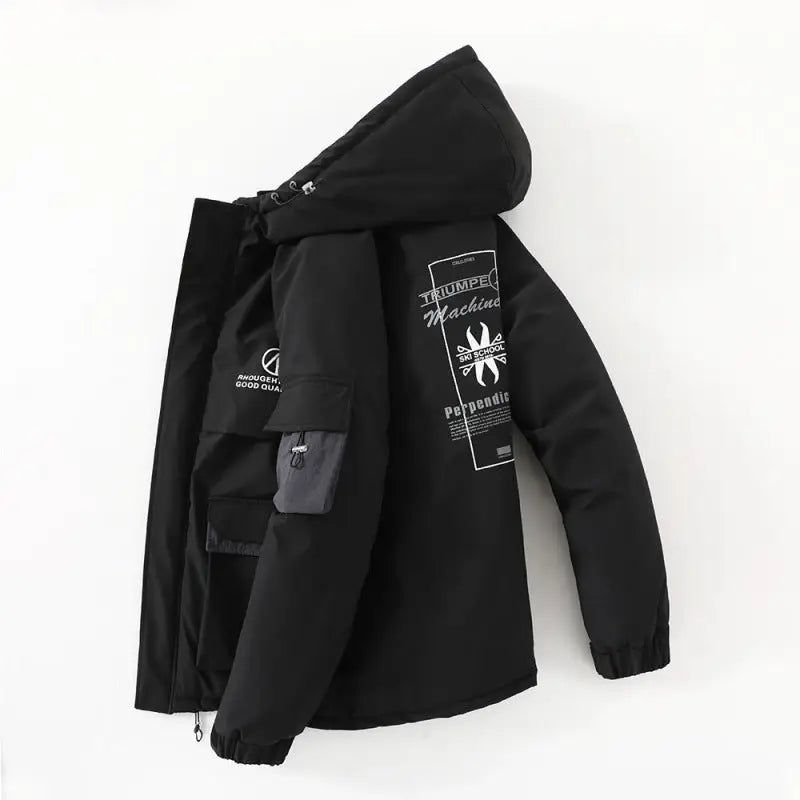 Triumpe Hooded Cotton Jacket - Black / M - Jackets
