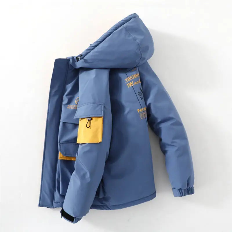 Triumpe Hooded Cotton Jacket - Blue / M - Jackets