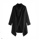 Turtleneck Solid Color Long Sleeve Coat