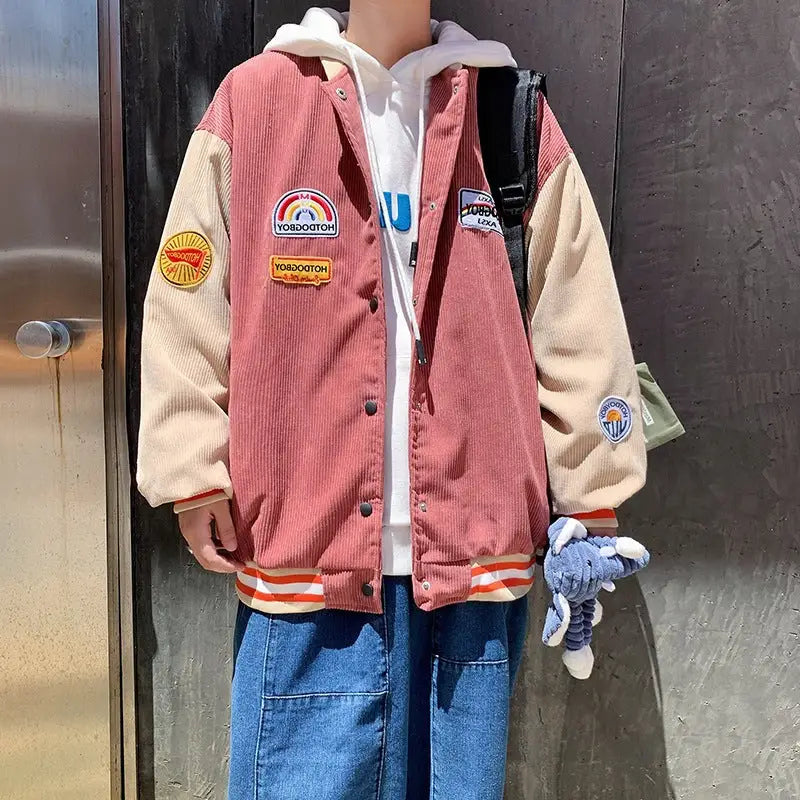 Two Color Block Jacket Bomber - Jackets
