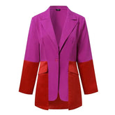 Two Pieces Long Sleeve Button Blazer Long Pants One Piece Long Sleeve Button Blazer