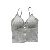 V-neck Off-Shoulder Solid Color Crop Top