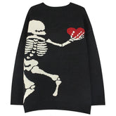 Skeleton Turtleneck Loose Sweater